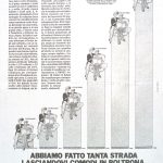 Un grafico a colonne illustrato mostra il successo del catalogo. Su ogni colonna c'è una coppia che sfoglia il catalogo. Titolo: abbiamo fatto tanta strada lasciandovi comodi in poltrona.