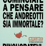 Copyhead su fondo verde: Titolo: Cominciare a pensare che Andreotti sia immortale? Rincuoratevi.