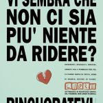 Copyhead su fondo verde: Titolo: vi sembra che non ci sia più niente da ridere? Rincuoratevi.