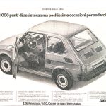 Illustrazione di una fiat 126 con portiera aperta. Titolo: 3000 punti di assistenza ma pochissime occasioni per andarci.