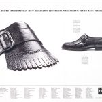 Dettaglio frange di pelle di una scarpa. Titolo: il nostro famoso modello 10579 nasce con il golf. Ma sta perfettamente con gli abiti formali.